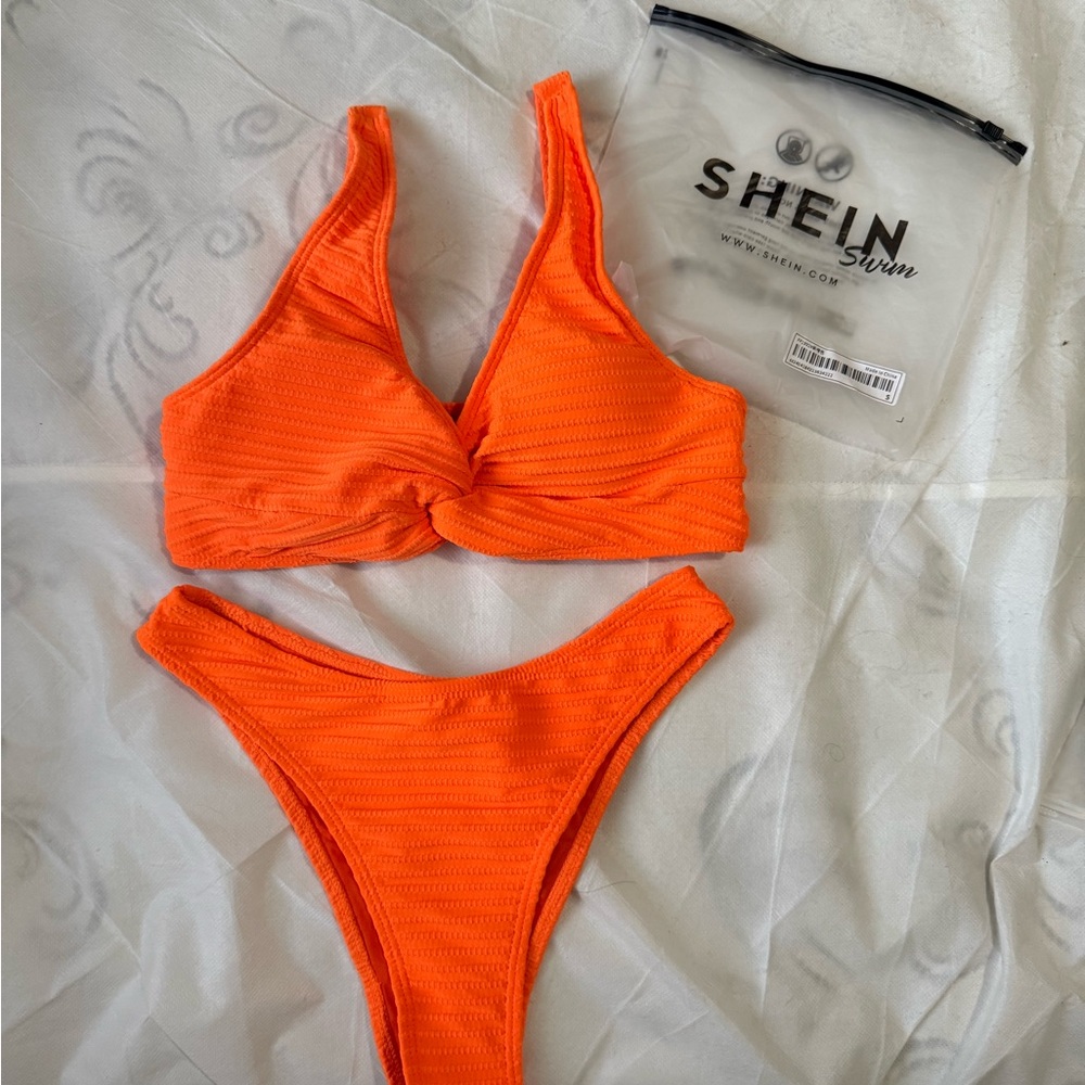 SHEIN Bright Orange Bikini Set